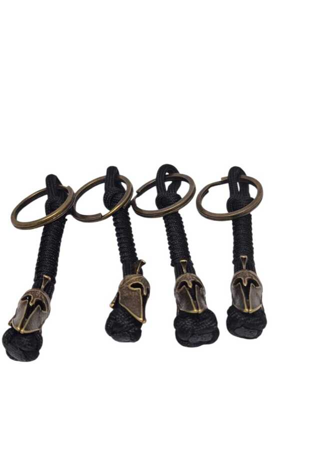 Gladiator Beaded Keychain Black Knitted