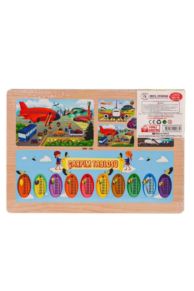 Ony-233-234-235-236 Wooden Educational Puzzle Airport -Onyıl Toy