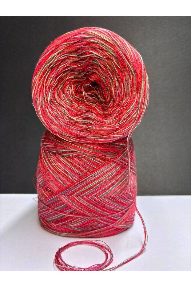 Pink, Red, Coral, Dark Gray, Light Gray Viscose Cotton (6 Layers of Winding) (Summer, Seasonal) Knitting Yarn 200Gr