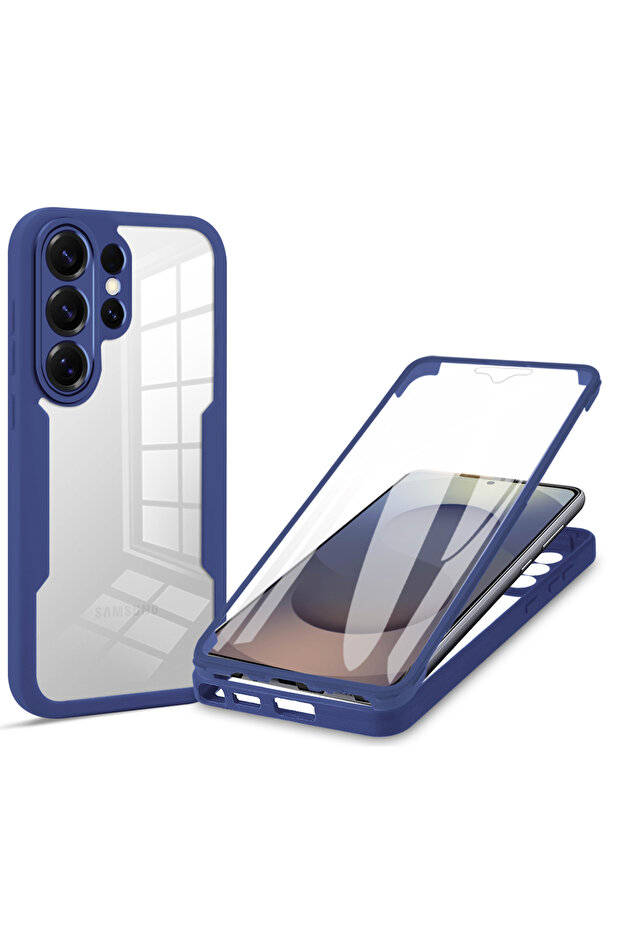Galaxy S26 Ultra BL Clear 360 Full Wrap Case for S26 S25 Edge S24 S23 S22 S21 Ultra Plus FE 5G Co