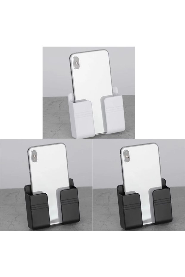 3pcs mix 1-4Pcs Wall Mounted Storage Device Phone Charging And Remote Control Holder With Holes Suit