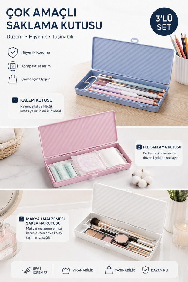 Pencil Case, Makeup Box, Pad Storage Box