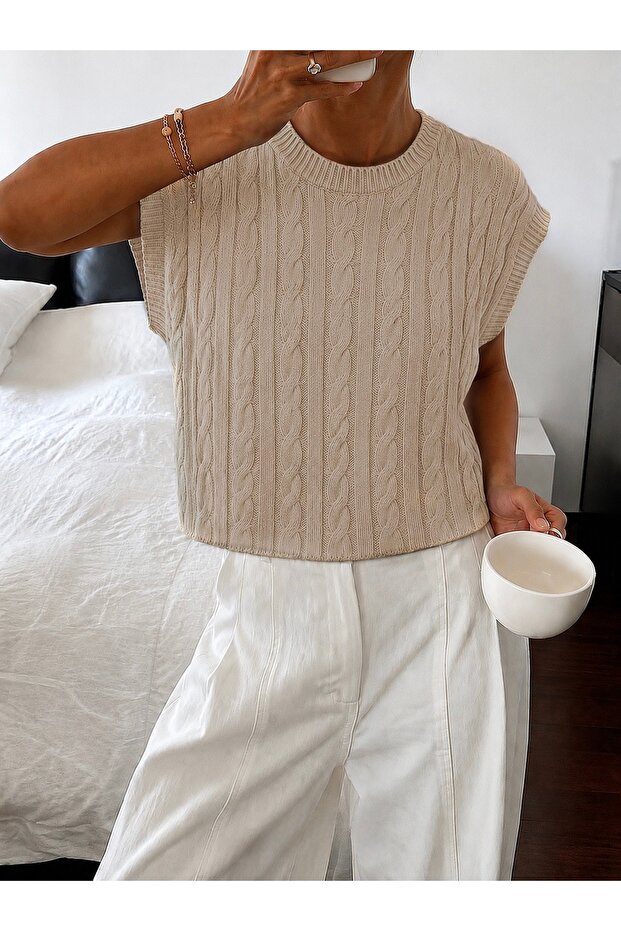 Women's Knitted Patterned Knitwear Sweater