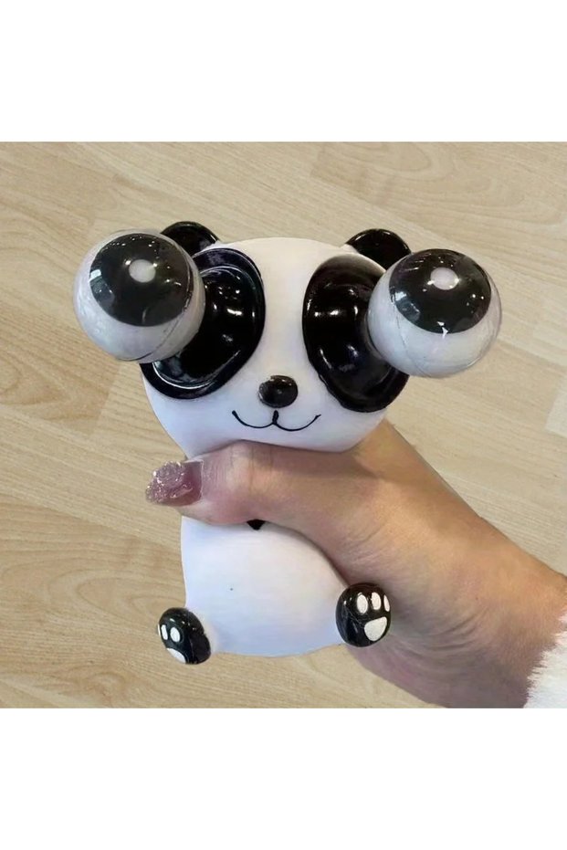 1p Panda Squeeze Toys Funny Stress Relief Squishy Toys with Pop Out Eyes Sensory Therapy Fidget Toys