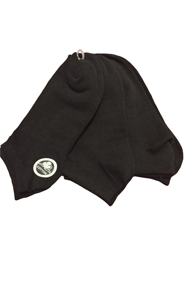 6-Black 6-White Ankle Length Socks 12-Pack