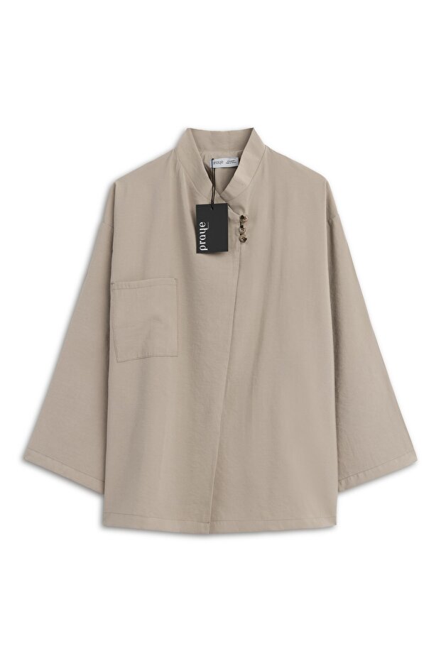 Three-Button Tunic Mink
