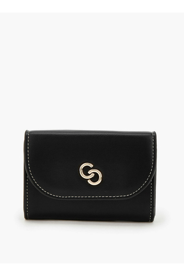 Solid Cardholder with Snap Button Closure