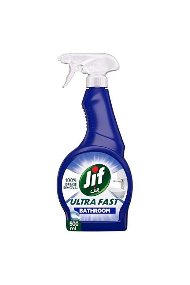 JIF Ultra Fast Cleaner Spray, for Bathroom, 100% soap & limescale removal, 500ml