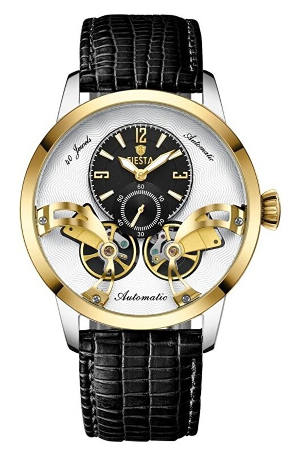 F25039M Automatic Wristwatch with Leather Strap