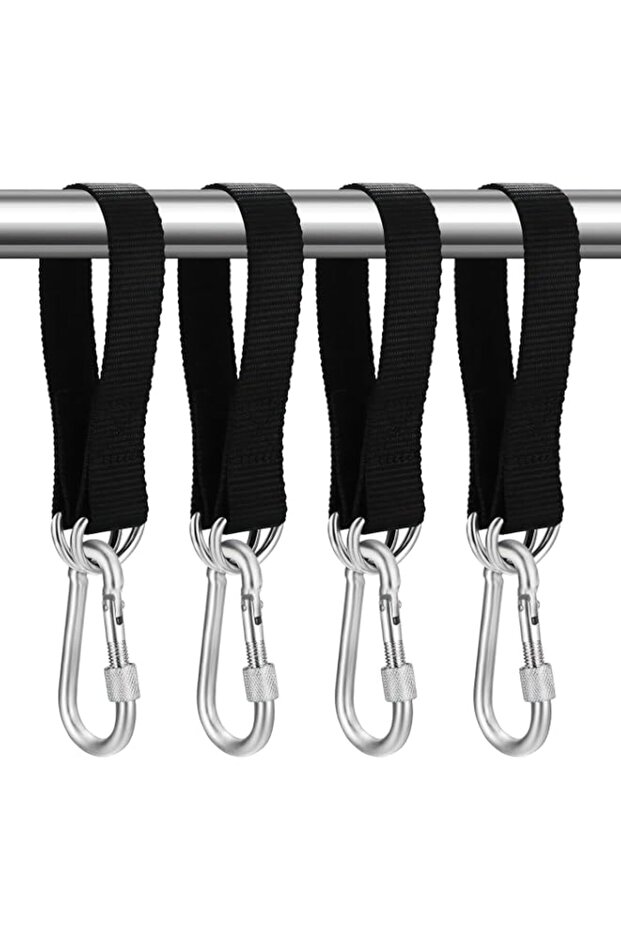4 PCS Tree Swing Straps, Safe Tree Swing Hanging Straps Kit, 30cm x 25mm Heavy Duty Hammock Strap, Adjustable Swing Hanging Strap with 4 Carabiner Hooks & 4 D-rings(30CM)