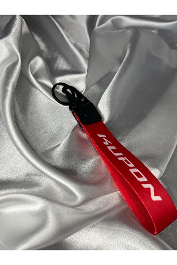 Kupon Red 19 cm Fabric Keyring Quality Auto-Moto Accessory Double-Sided Printing