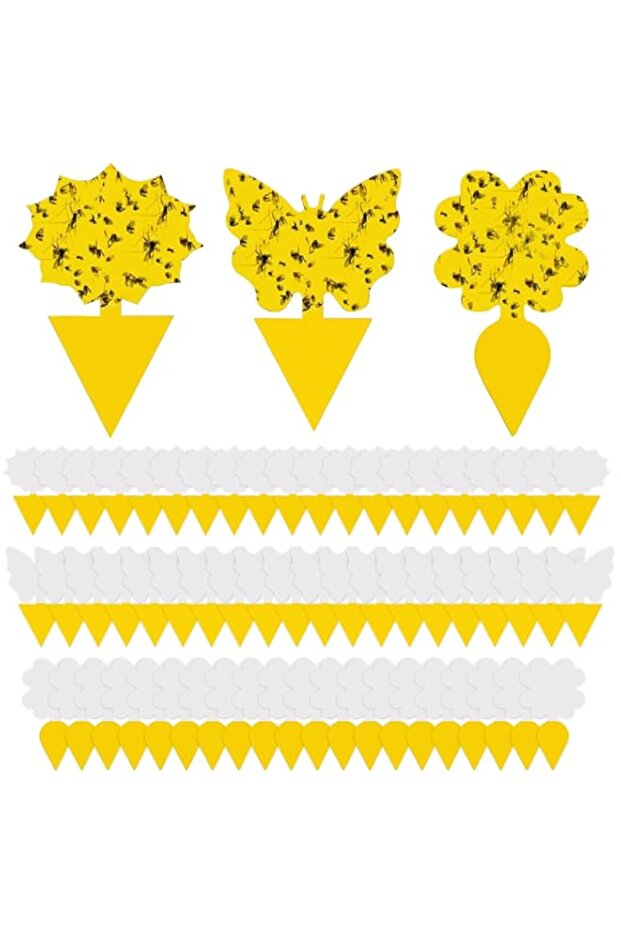Fruit Fly Traps: 60Pcs Yellow Sticky Traps For Gnat, Fly & Flying Bug, Indoor Outdoor Flying Bug Catcher,Harm and Odorless for Use Protect The Plant