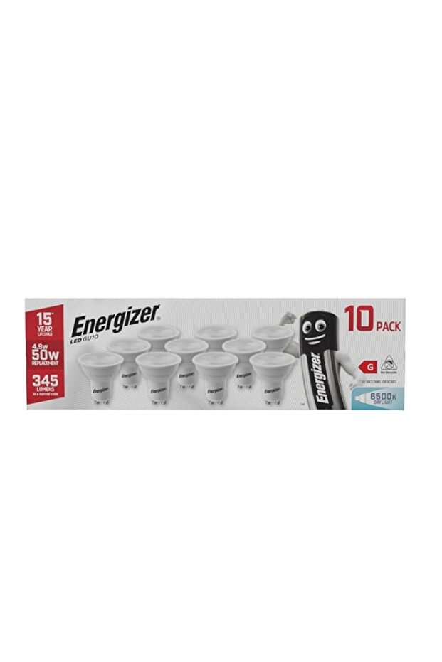 Energizer GU10 4.9W 50W Replacement LED Bulb 4 Pack (Daylight Non Dimmable)