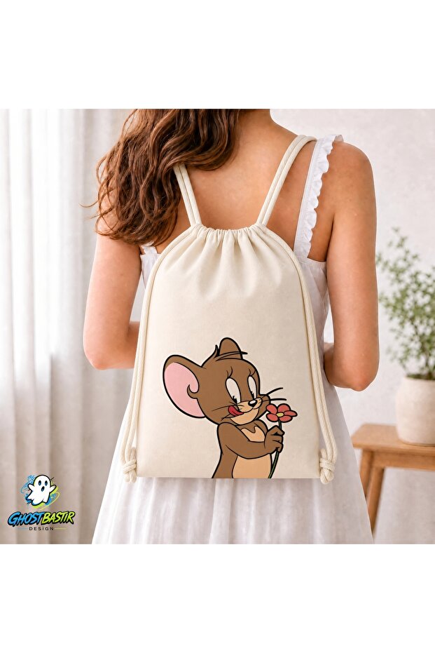 Tom and Jerry Drawstring Linen Bag C339