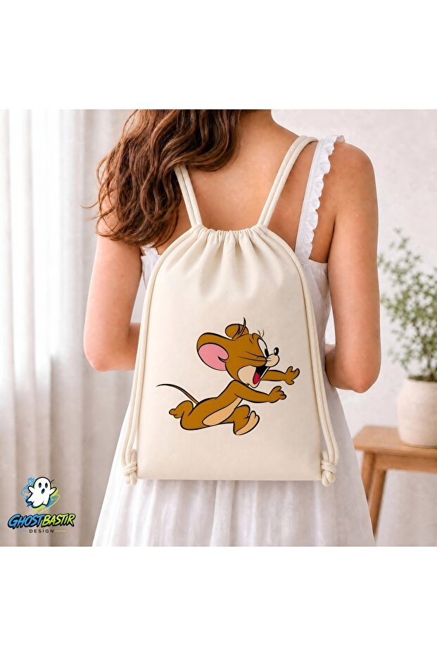Tom and Jerry Drawstring Linen Bag C344