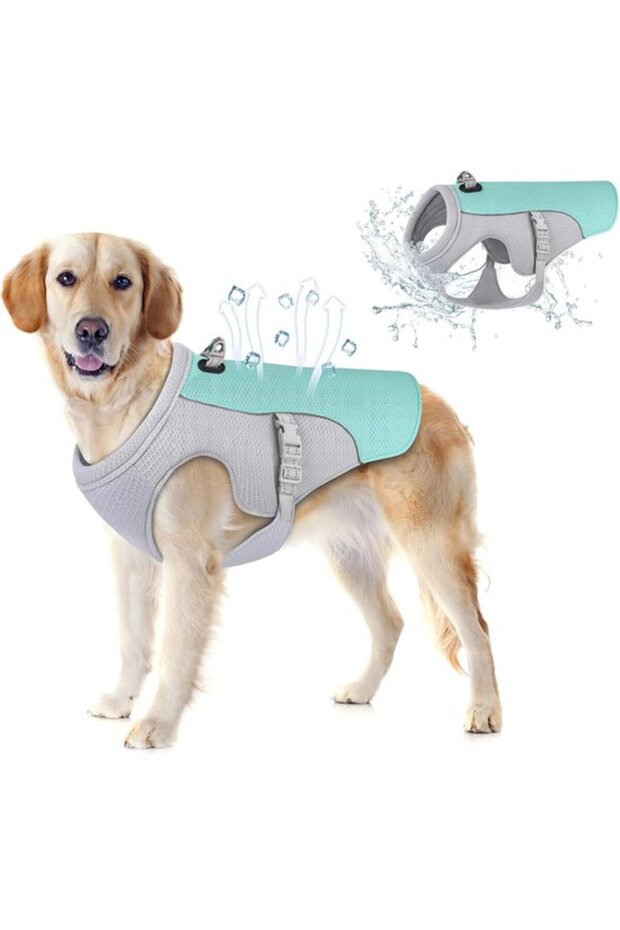 Cooling vest with water bottle, M.
