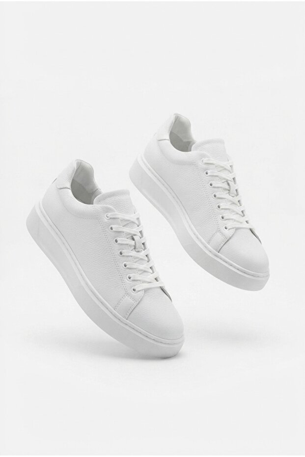 Zrk-N08 High Quality White Lace-Up Casual Men's Sneaker