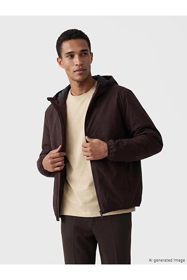 Comfortable Fit Hooded Men's Raincoat (W6)