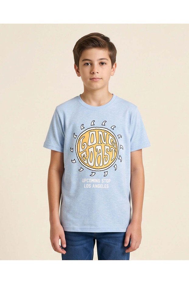 Senior Boys Green Foil And Puff Print T-Shirt