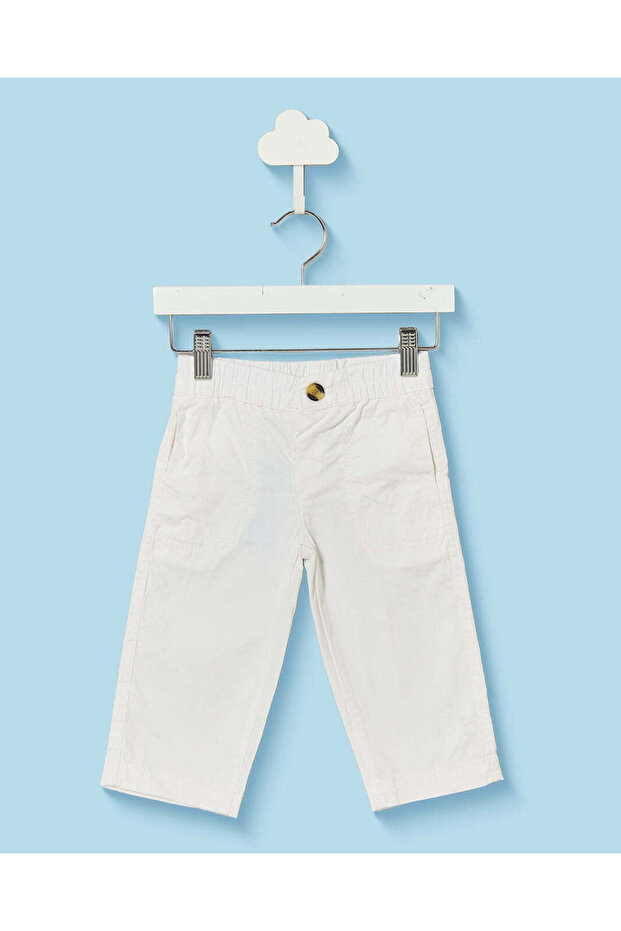 Infant Boys White Baggy Fit Chino Trousers