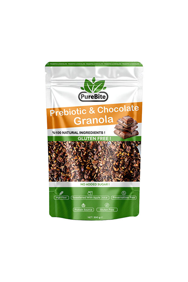 GLUTEEN-FREE PREBIOTIC & CHOCOLATE GRANOLA 300G