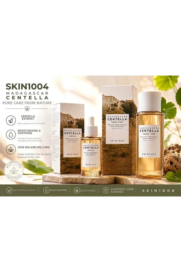 Madagascar Centella Ampoule 55 ml + Madagascar Centella Toning Toner 210 ml Double Set
