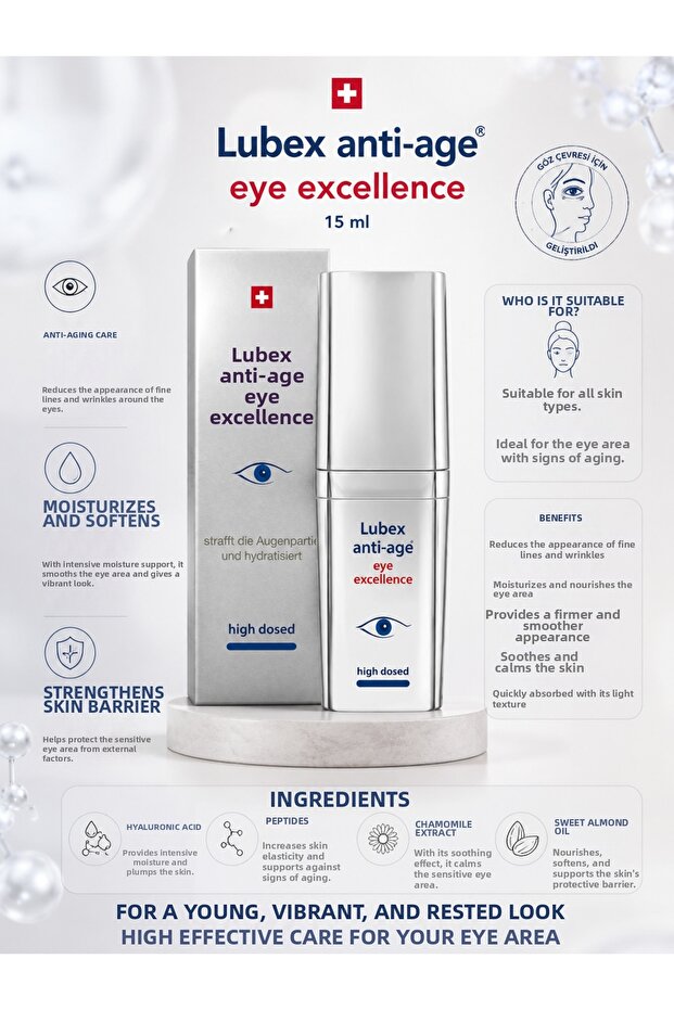 Anti-Wrinkle, Skin Plumping and Intensely Moisturizing Eye Care Cream 15ml