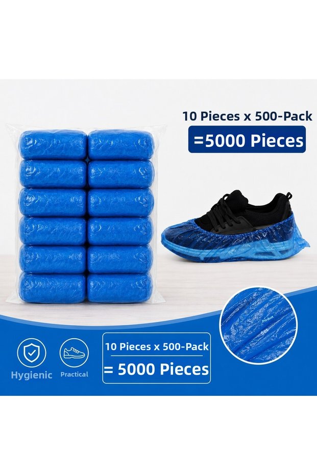 Galoş Blue Standard 500 Pieces X 10 Packs – Total 5000 Pieces Disposable