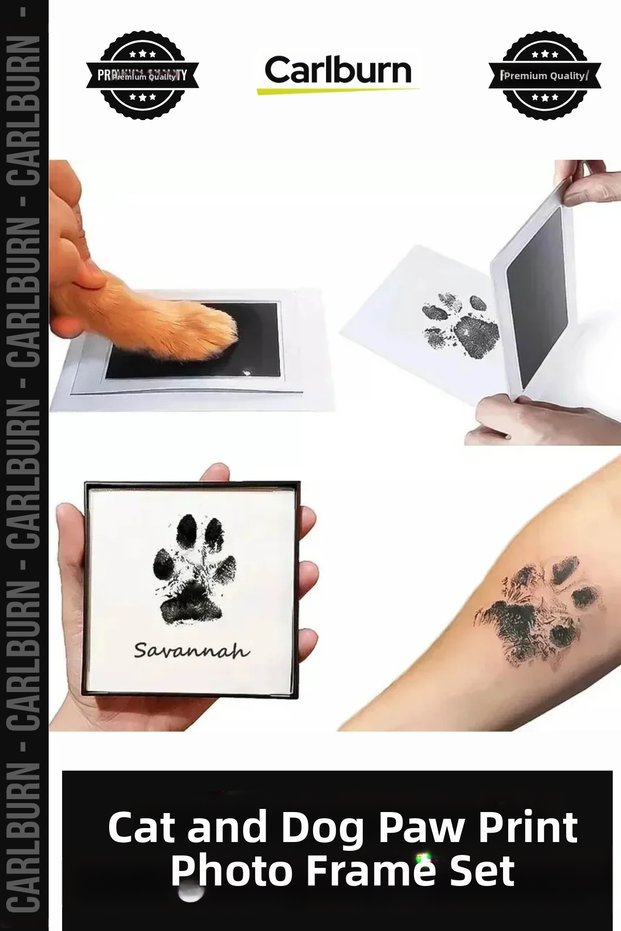 Special Edition Inkless Printing Kit Pet Memory Gifts Cat Dog Paw Print Photo Frame Set