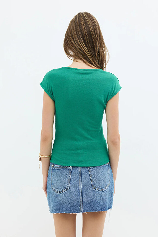 Gathered Basic Blouse - 6