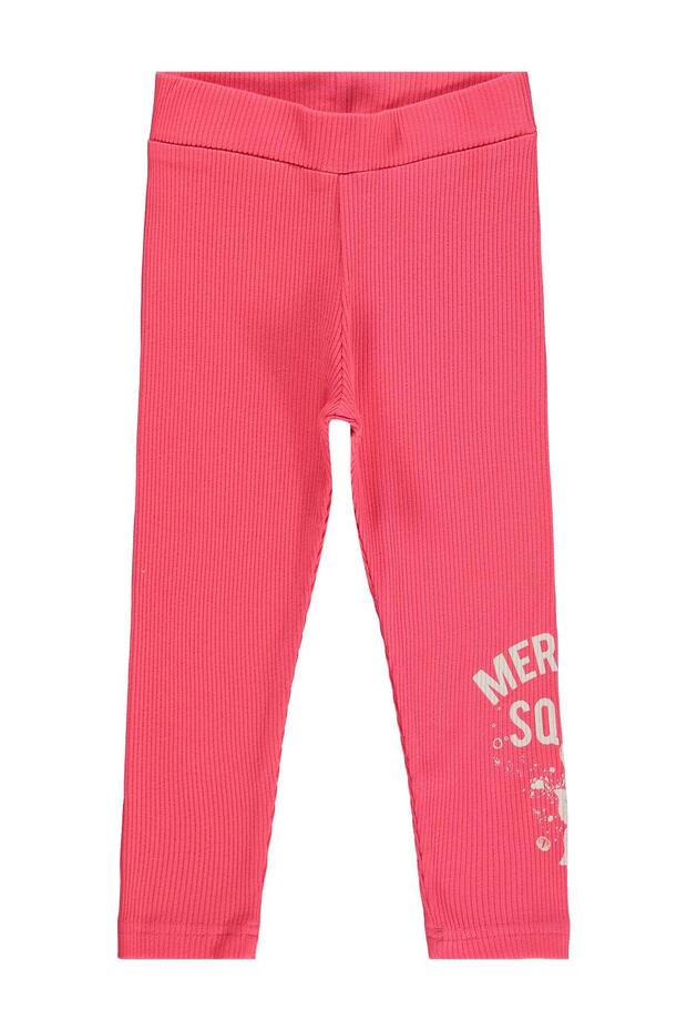 Mermaid Printed Leggings for 2-5 Years - Red