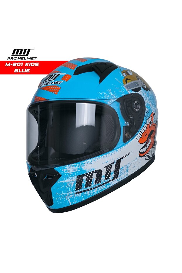 M201 Kapalı Model Çocuk Kaskı (Mavi)
