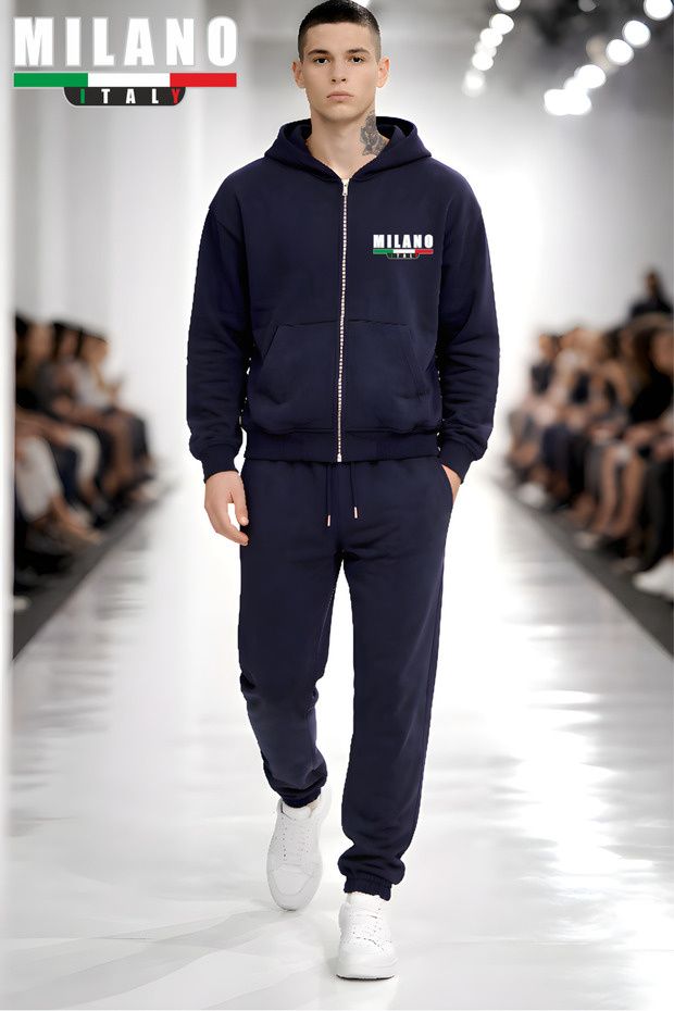 Unisex Casual Tracksuit Set Outdoor Full Zip