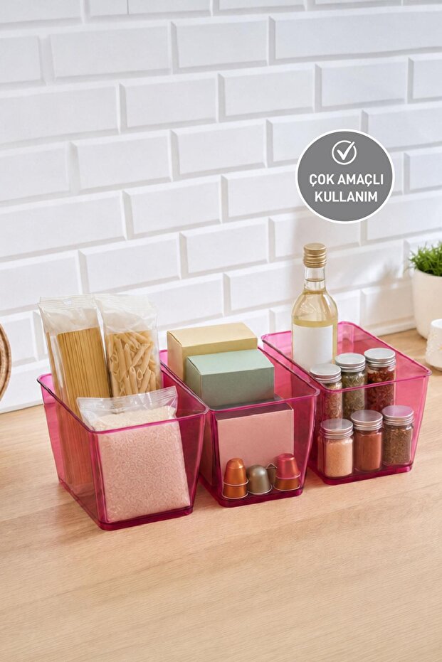 3 Pieces 2 Lt. Salve Refrigerator-Bathroom Organizer Organizer
