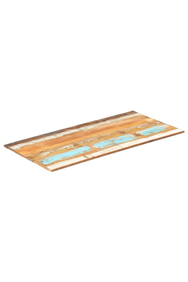 Rectangular table top 60x120 cm solid recycled wood 15-16 mm - 1