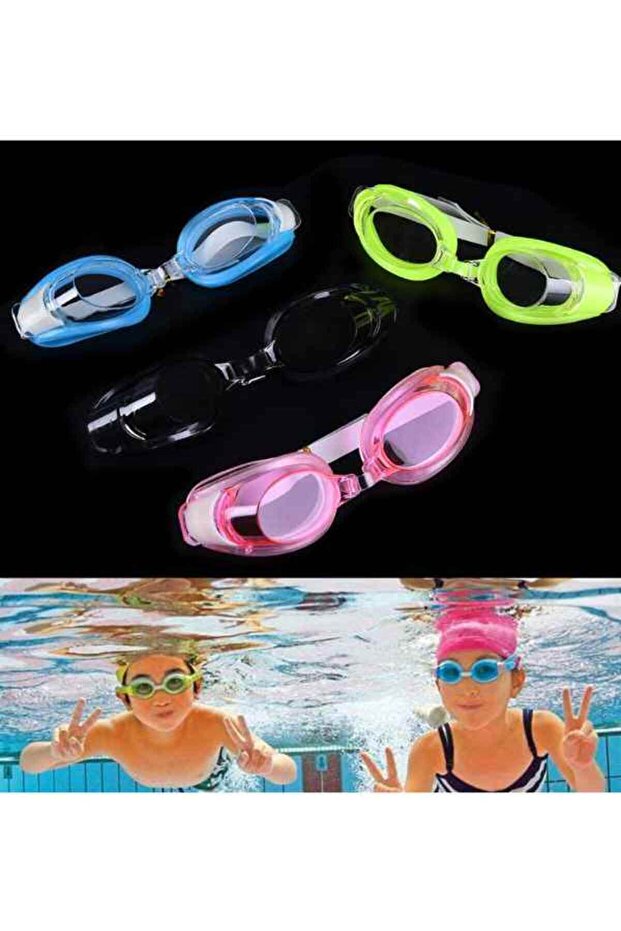 -AquaFlow Play Swimming Goggles for Kids, Age 3 to 8. UV Protection Antifog - Multicolor
