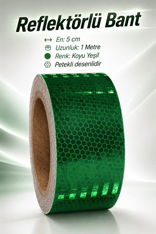 Night Glowing Reflective Adhesive 5 cm Reflective Warning Tape 1 Meter Dark Green Color Strip Tape