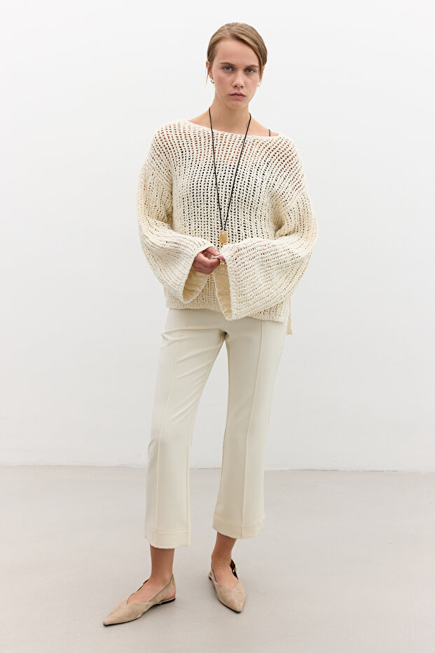 FILZSTRICKPULLOVER VANILLE - 2