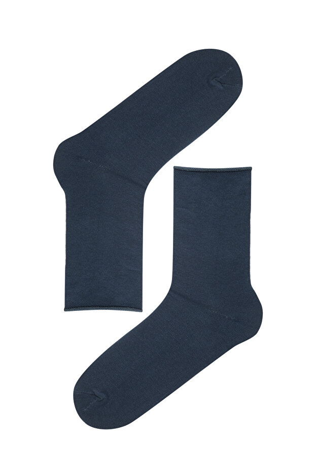 Simple 4-Piece Blue Socks - 4