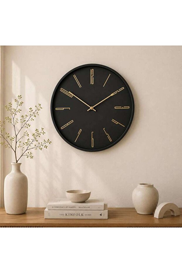 Tivra Wall Clock Dia 40cm - Black