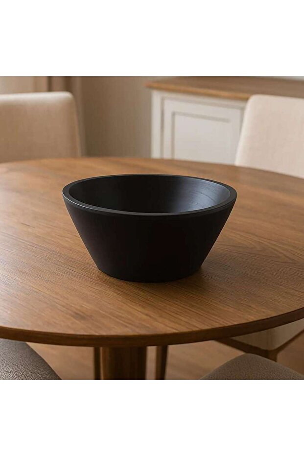Earthy House Acacia Serving Bowl 25.4x24x10cm -black