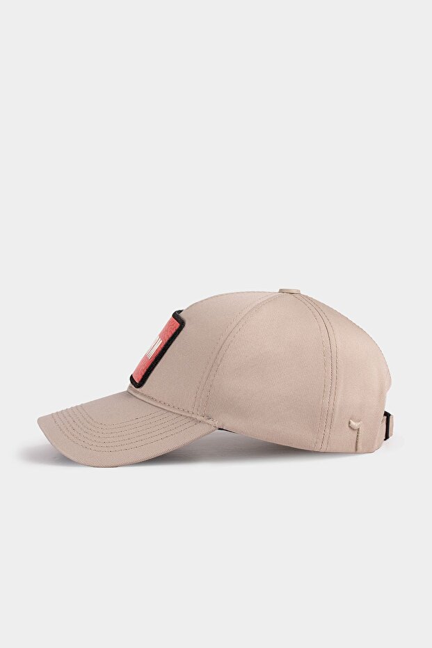 Six Storm Logo Beige Baseball Cap - 5