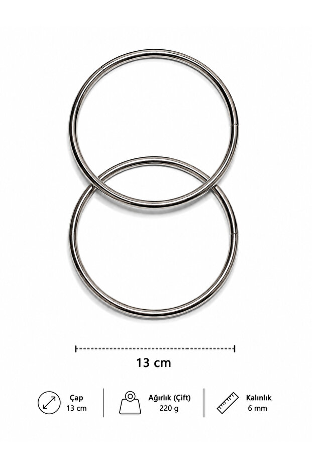 Iron Ring - Bag Handle - Bag Handle - Double 13 cm