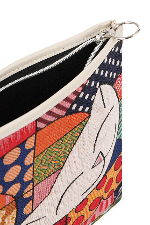 Cat Pattern Tapestry Handbag - 4