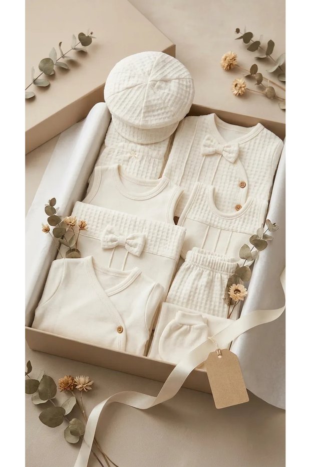 Babynova 100% Cotton Premium 10-Piece Newborn Hospital Discharge Set (0–3 Months)