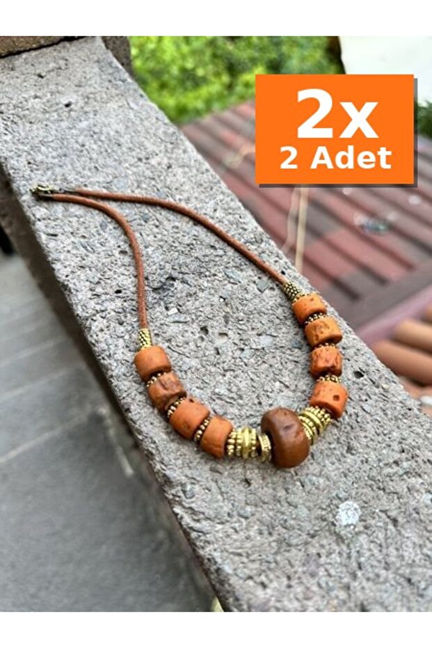 Necklace Glass Beads Minimal Elegance