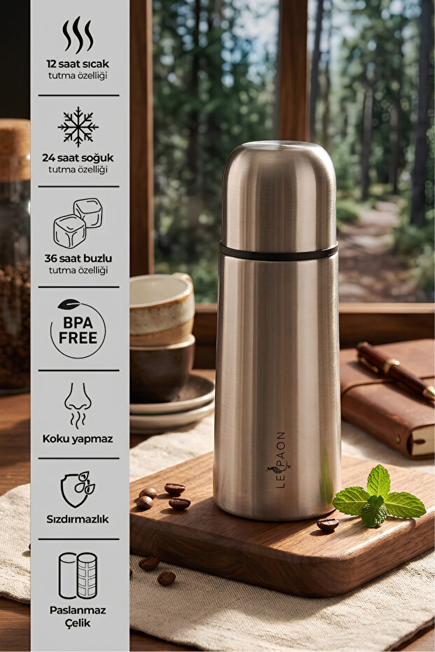 300 ml Stainless Steel Thermos Double Layered 12 Hours Hot 24 Hours Cold Leak Proof