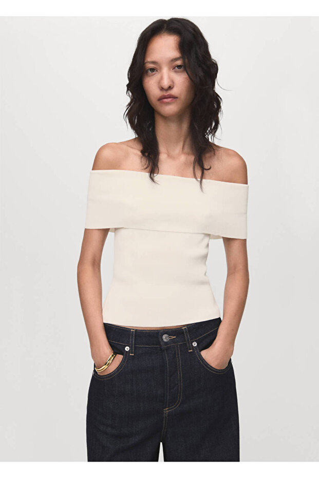 Strapless Knitwear Blouse