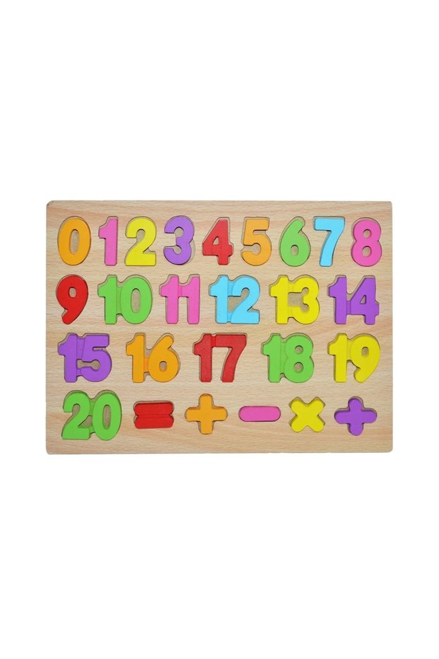 Puzzle lemn, incastru, numere