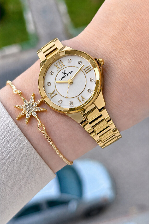 Gold Color Gift Packaged 30 mm Women's Wristwatch